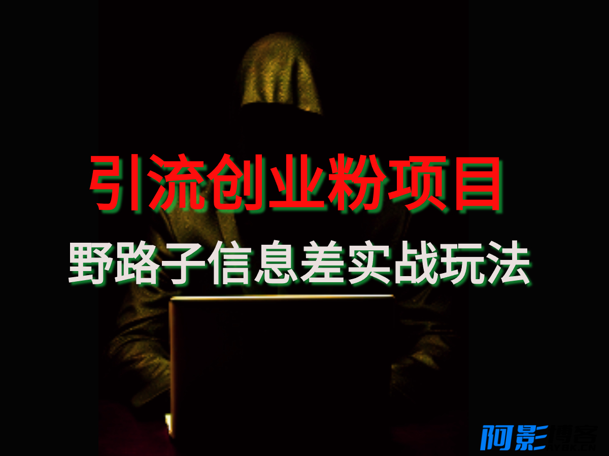 【引流创业粉】 野路子信息差玩法实战教学,分类:⛴引流教程,发布时间:2024-01-03 image.png