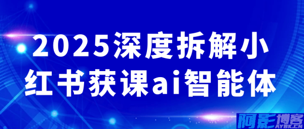 2025深度拆解小红书获课ai智能体，分类：⛴引流教程，标签：2025深度拆解小红书获课ai智能体
